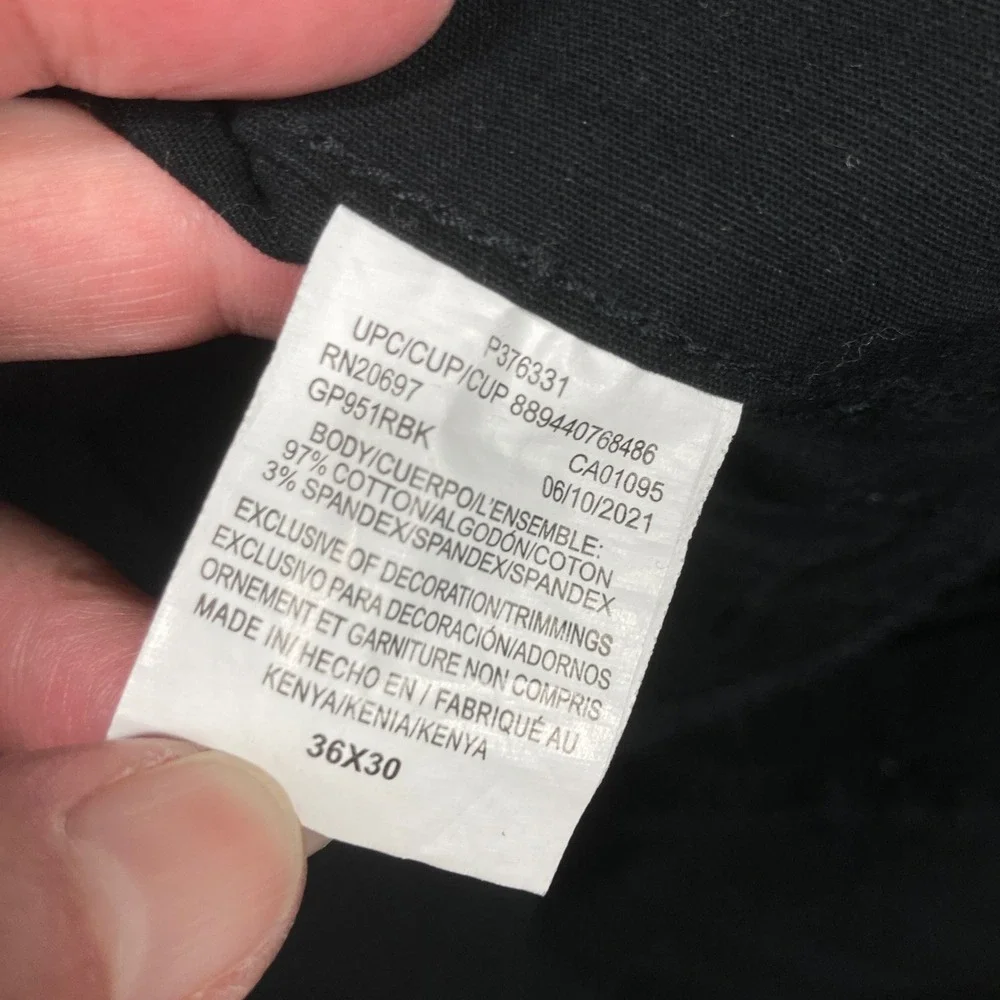 Genuine Dickies Tactical Pant Men 36x30 Black Ripstop Straight Workwear Gorpcore